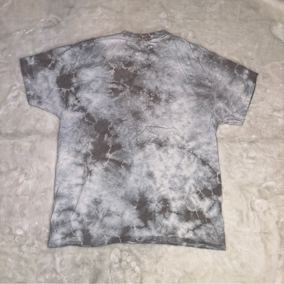 Pacsun Grey Crystal Wash Tie Dye Love Is Dead Embroidered Graphic Tshirt Size M - Picture 5 of 9